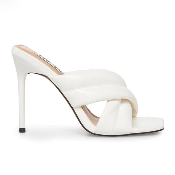 Steve Madden Lyric White Square Toe Stiletto Size 8 - Picture 1 of 13